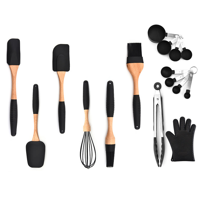 Kitchen Baking Gadgets Wooden Silicone Handle