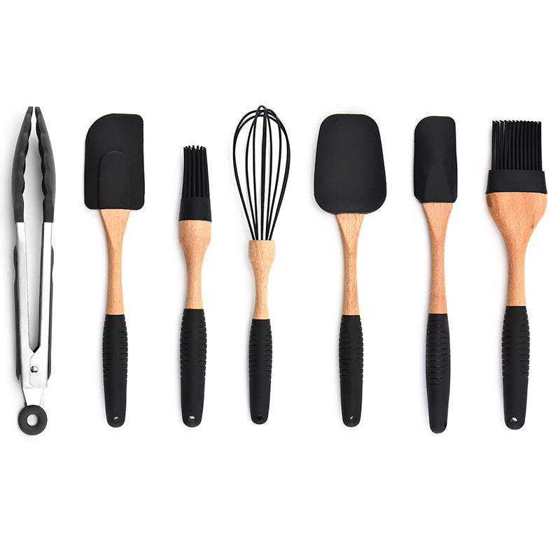 Kitchen Baking Gadgets Wooden Silicone Handle