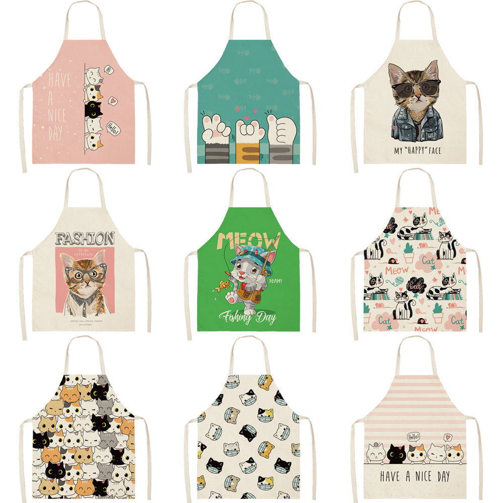 Multifunctional Kitchen Apron Cotton And Linen Apron