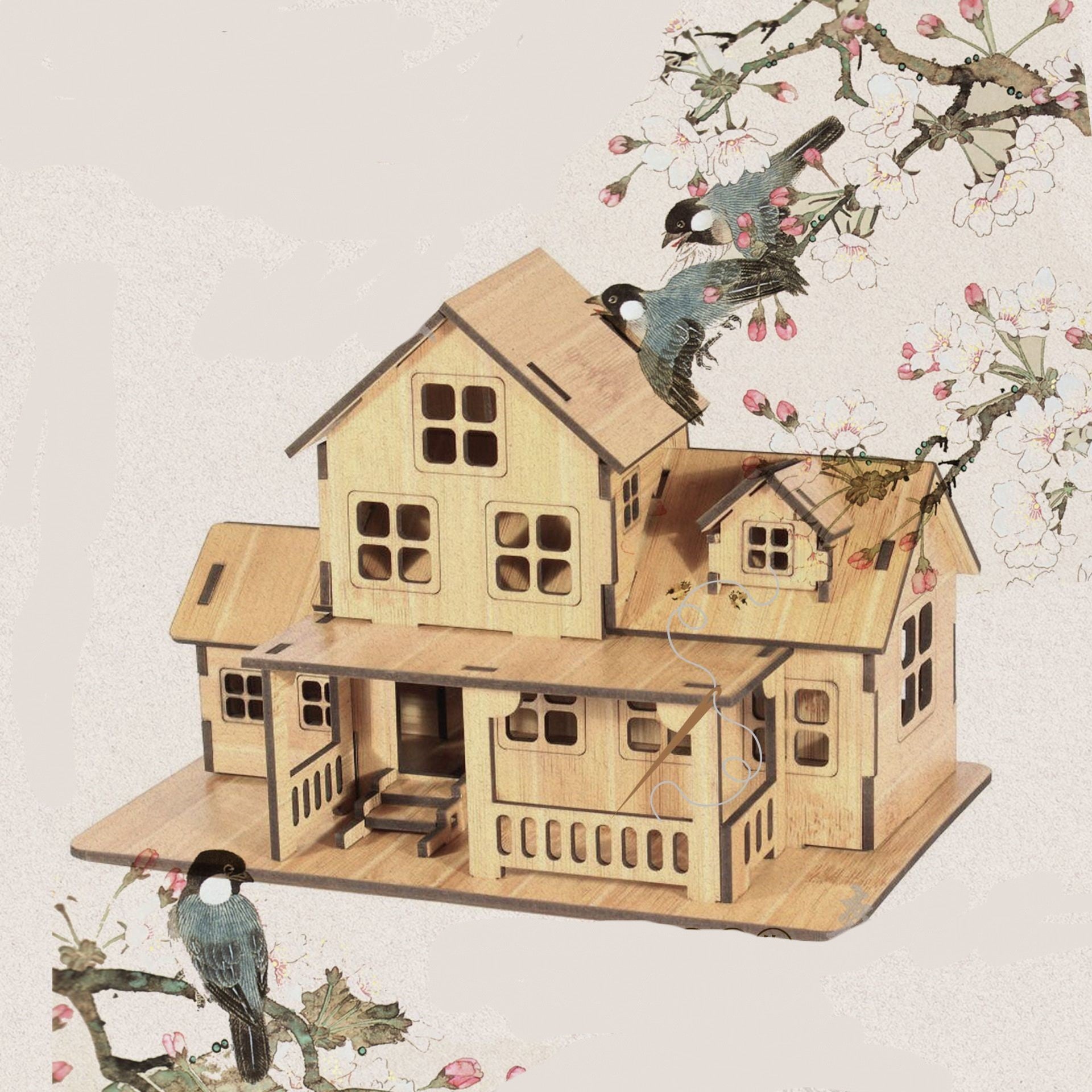 3D Three-dimensional Bamboo Wooden Puzzle Models