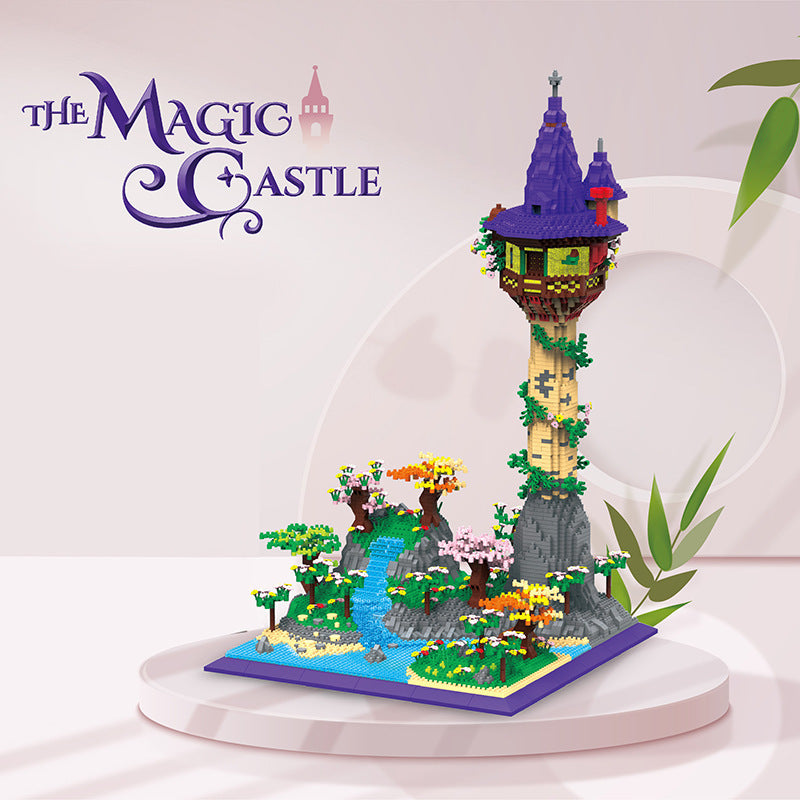 Gronynnau Bach Dril Micro Ymgynnull Model Adeiladu Castell Tower Dream