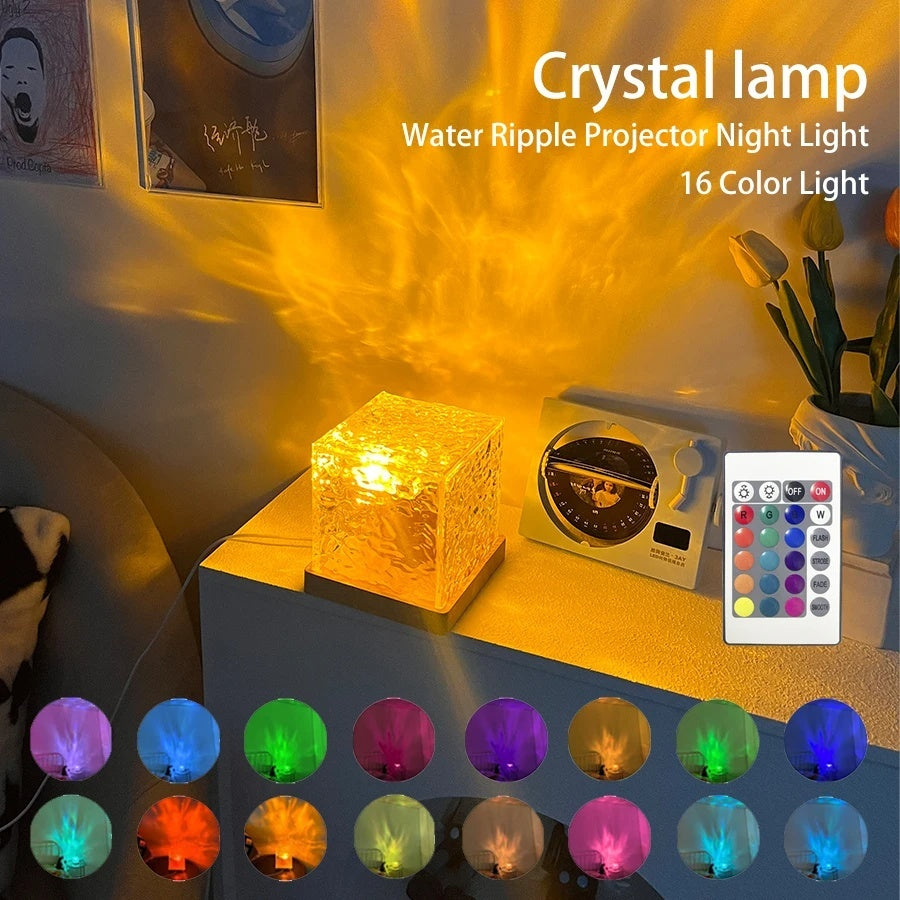 Golau Nos amgylchynol Ripple Dŵr LED