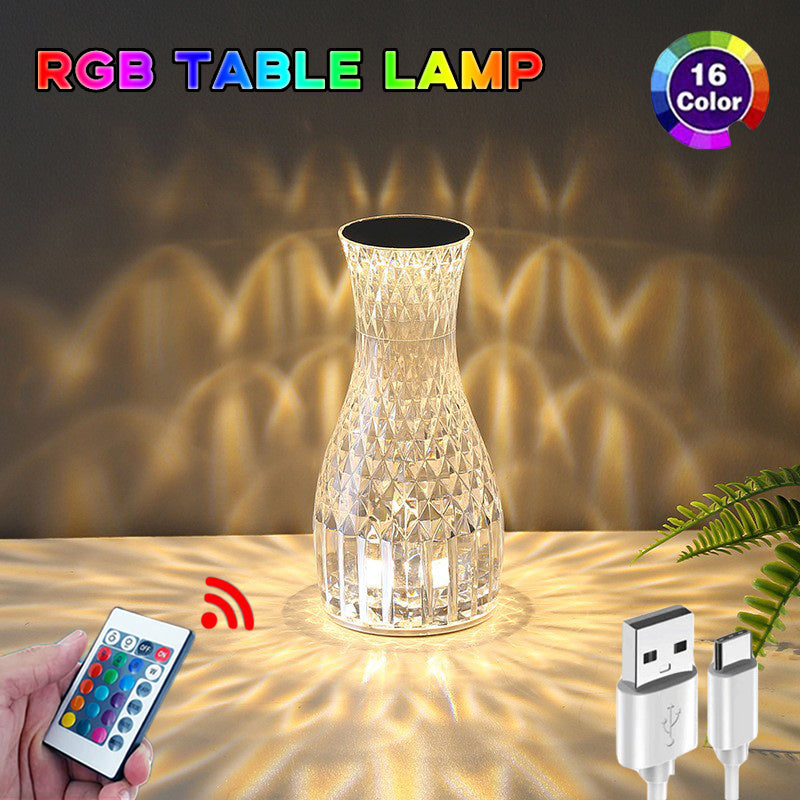 Lamp grisial atmosffer siâp ffiol
