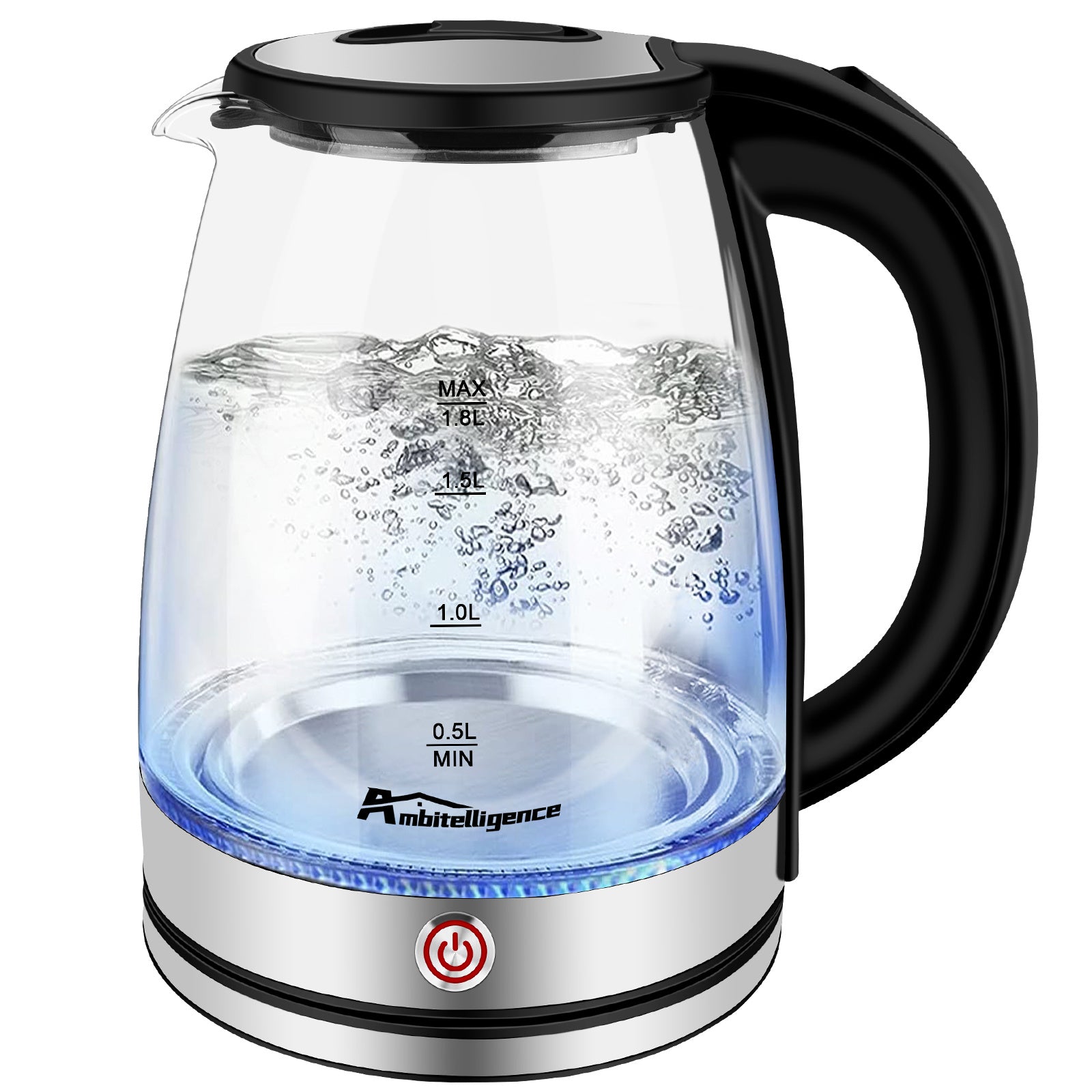 Tegell Trydan Cadw'n Gynnes, Tegell Te Gwydr 1.8L