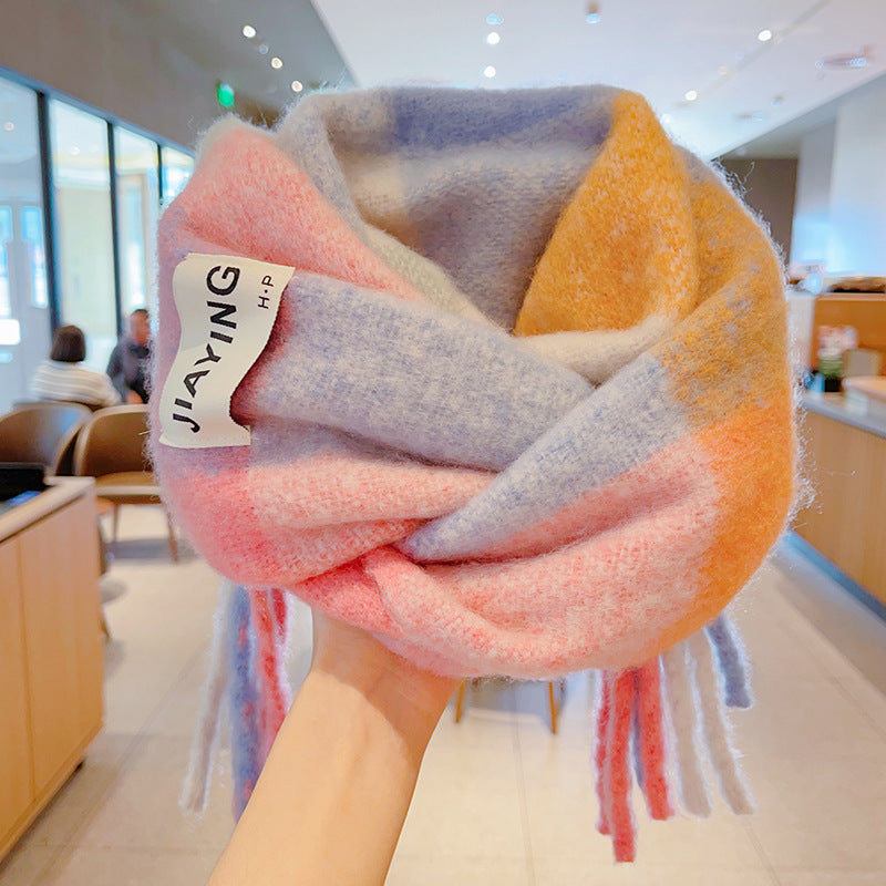 Warm Thick Color Autumn And Winter Children's Scarf