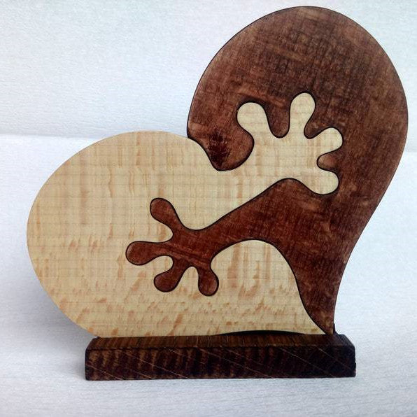 Wooden Heart Love Desktop Ornament